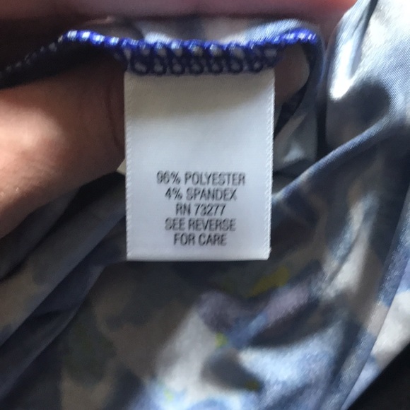 Dana Buchman Clmatis blue scoop neck with pull tie up side. Brand New Large - Picture 9 of 11